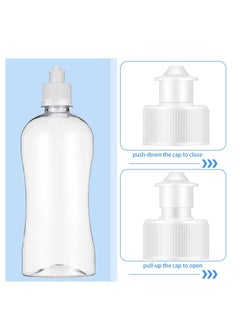 SYOSI 60 Pack Push Pull Caps for Bottles 28 mm Plastic Water Bottle Cap Bottle Sports Cap Water Bottle Replacement Tops Sport Bottle Lid Replacement Caps, White  - Image 5