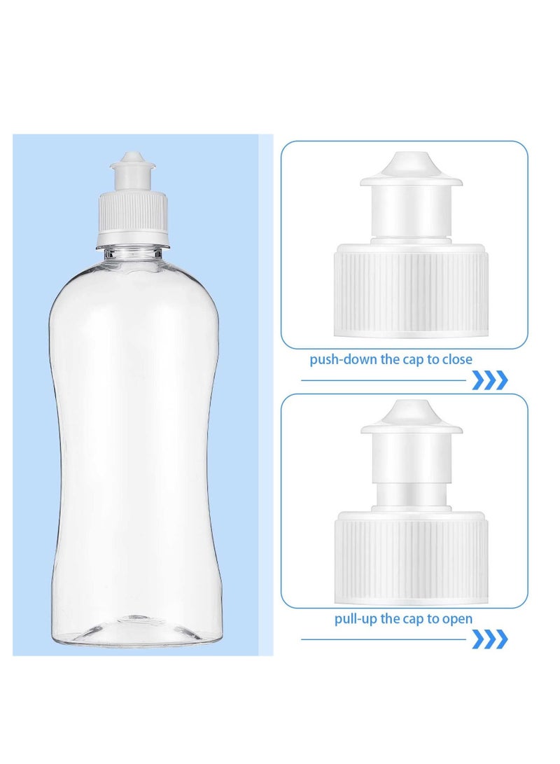 SYOSI 60 Pack Push Pull Caps for Bottles 28 mm Plastic Water Bottle Cap Bottle Sports Cap Water Bottle Replacement Tops Sport Bottle Lid Replacement Caps, White  - Image 5