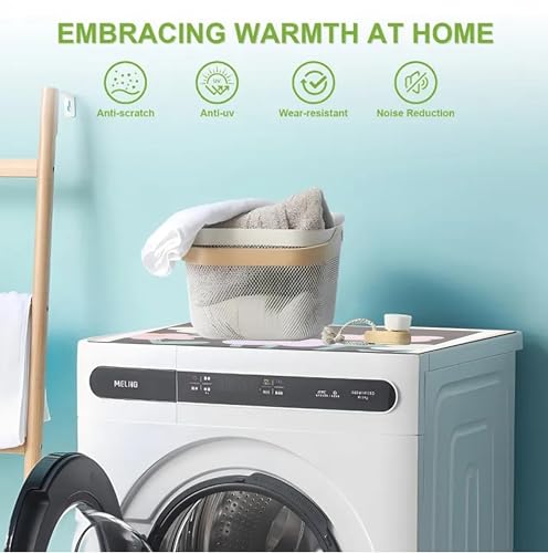 Home-Cloud Homecloud (60cm x 60cm) Washer & Dryer Cover for Top, Non-Slip Washing Machine Top Protector Mat, Dustproof & Waterproof Mat for Most Washers, Refrigerator, Home Kitchen Laundry Room (Dark Brown) - Image 3