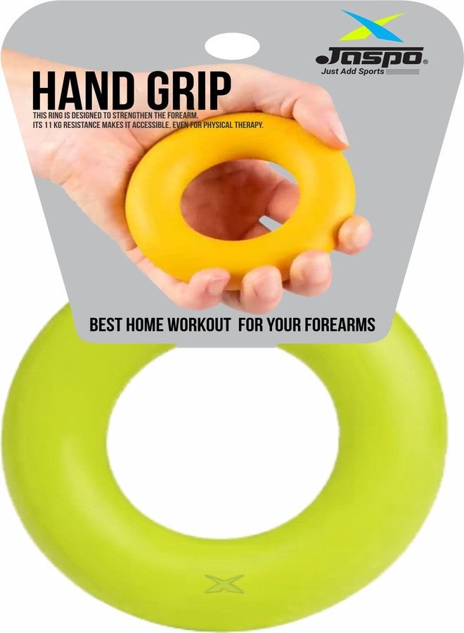 jaspo Thermoplastic Polyurethane Premium TPU Hand Gripper Ring Shaped Band For Hand Strengthening & Orthopedic Therapy,Stress Relief Durable Round Shape Grip Trainer & Exerciser(Neon Green(Pack Of 1)) - Image 2