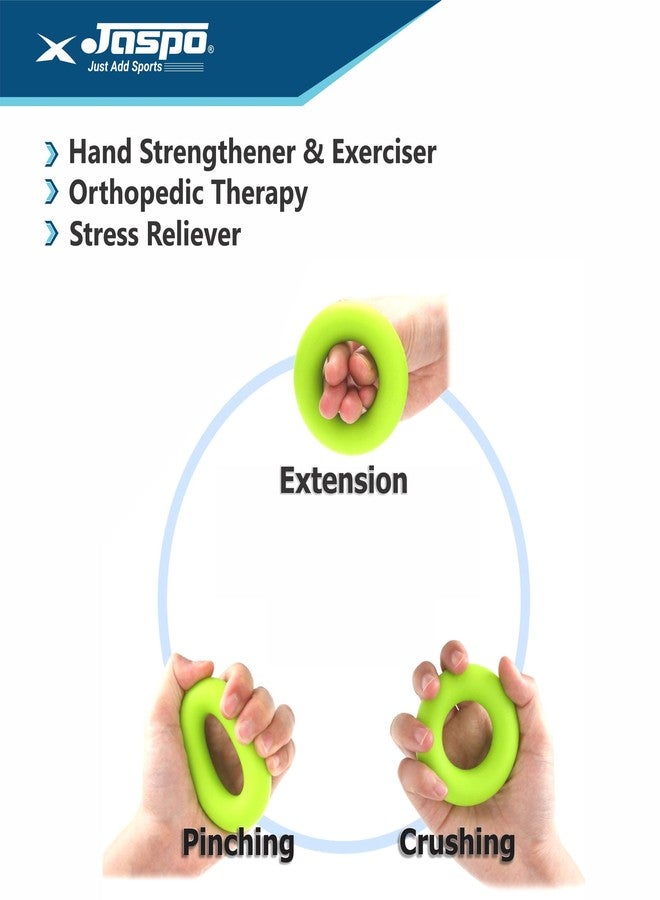 jaspo Thermoplastic Polyurethane Premium TPU Hand Gripper Ring Shaped Band For Hand Strengthening & Orthopedic Therapy,Stress Relief Durable Round Shape Grip Trainer & Exerciser(Neon Green(Pack Of 1)) - Image 4