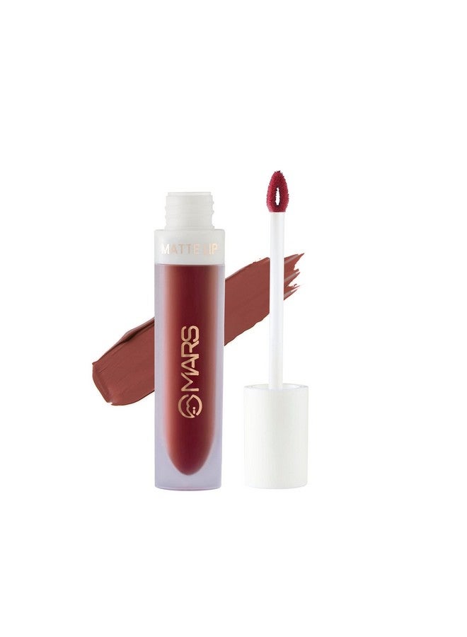 MARS Matte Liquid Lip Color | Long Lasting | Non-Transfer & Waterproof Lipstick for Women (4.5 ml) (02-Spill The Deets) - Image 1