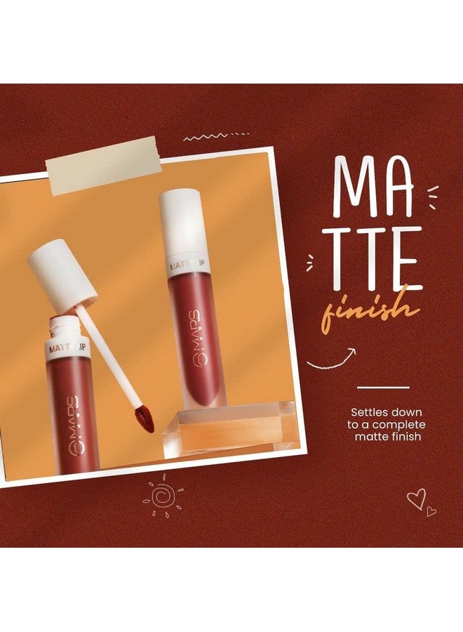 MARS Matte Liquid Lip Color | Long Lasting | Non-Transfer & Waterproof Lipstick for Women (4.5 ml) (02-Spill The Deets) - Image 4