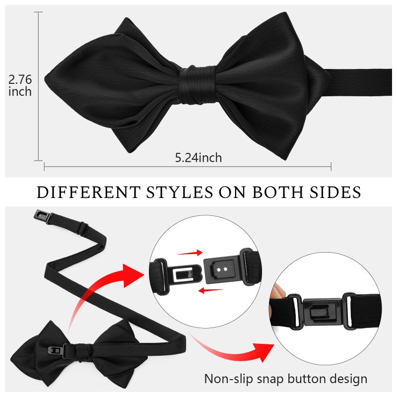 HAWSON Bow Tie for Men Pre Tied Adjustable Mens BowTies Wedding Party Concerts Party Graduation - Image 5
