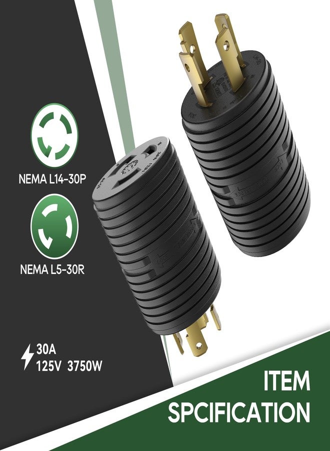 RVGUARD Generator Adapter Plug, L14-30P to L5-30R - Image 3