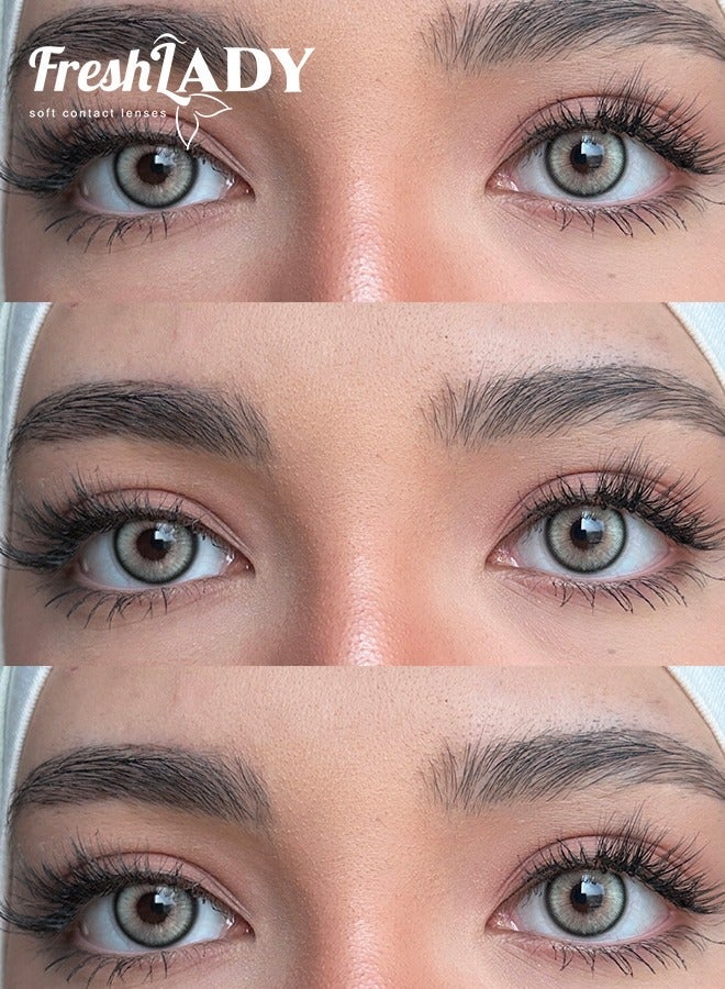سيدة جديدة عدسات لاصقة ملونة رمادية من فريش ليدي للاستخدام السنوي - Image 3