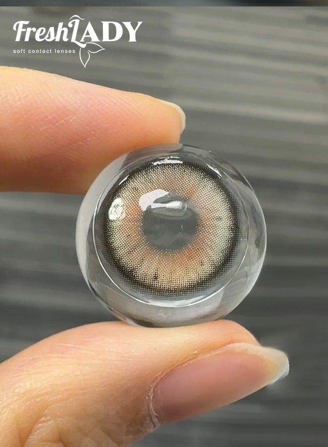 سيدة جديدة عدسات لاصقة ملونة رمادية من فريش ليدي للاستخدام السنوي - Image 5