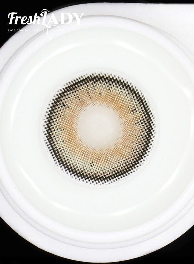 سيدة جديدة عدسات لاصقة ملونة رمادية من فريش ليدي للاستخدام السنوي - Image 4