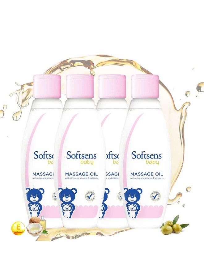 Softsens Baby Massage Oil With Vitamin E & Olive Extracts 200Ml ; Free From Parabens And Harmful Chemicals (Pack Of 4 White) - Image 2