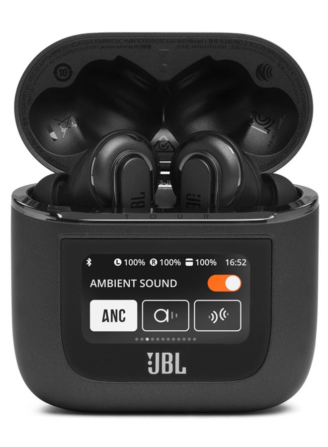 JBL Tour Pro 2 True Wireless Noise Cancelling Earbuds, Smart Case And Ambient, 6-Mic Technology, Immersive Legendary Sound With  Amplification, Bluetooth 5.3, LE Audio Black - Image 2