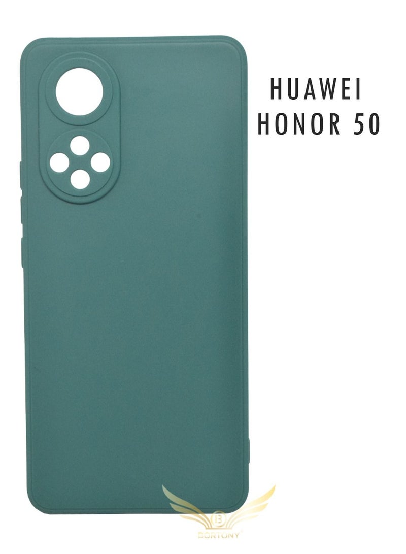 BORTONY Honor 50 Case,Liquid Silicone Protective Case Cover With Camera Protection For Huawei Honor 50 - Image 1