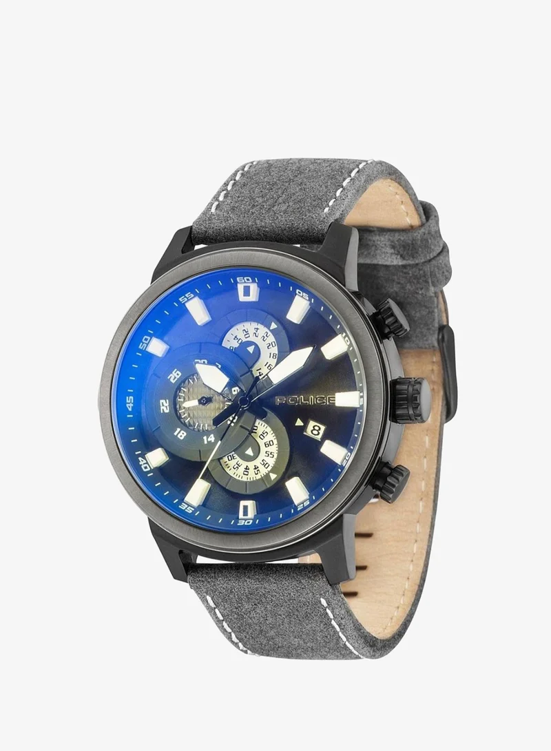 POLICE Explorer Blue Dial Grey Dial Strap Chronograph Watch for Men