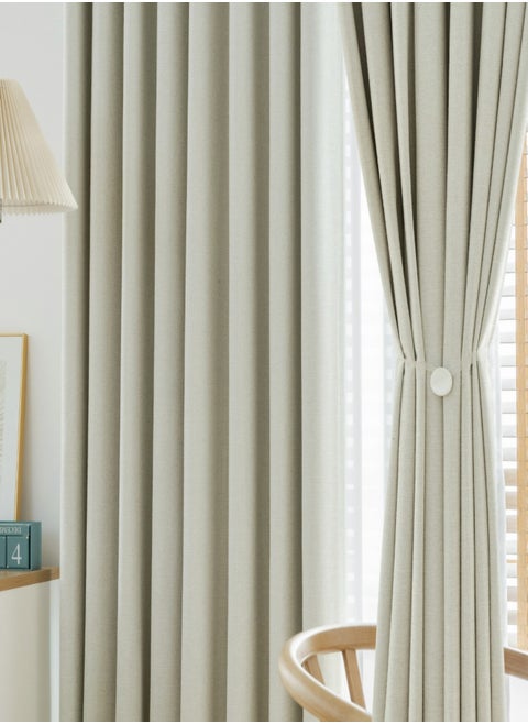 Elegant Linen Block Out Curtain, Noise-reducing 1 Piece Pack