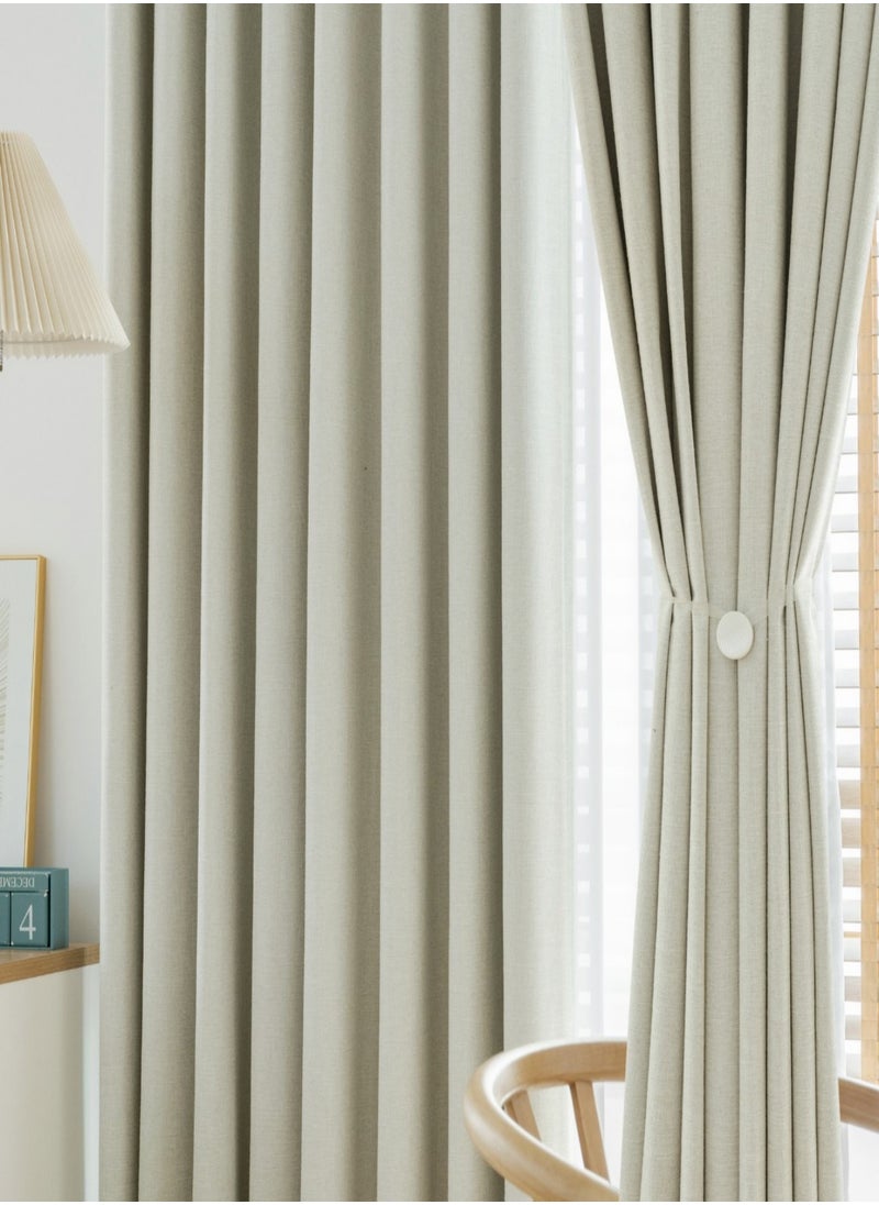 Golden Homee - Elegant Linen Block Out Curtain, Noise-reducing 1 Piece Pack - Image 1