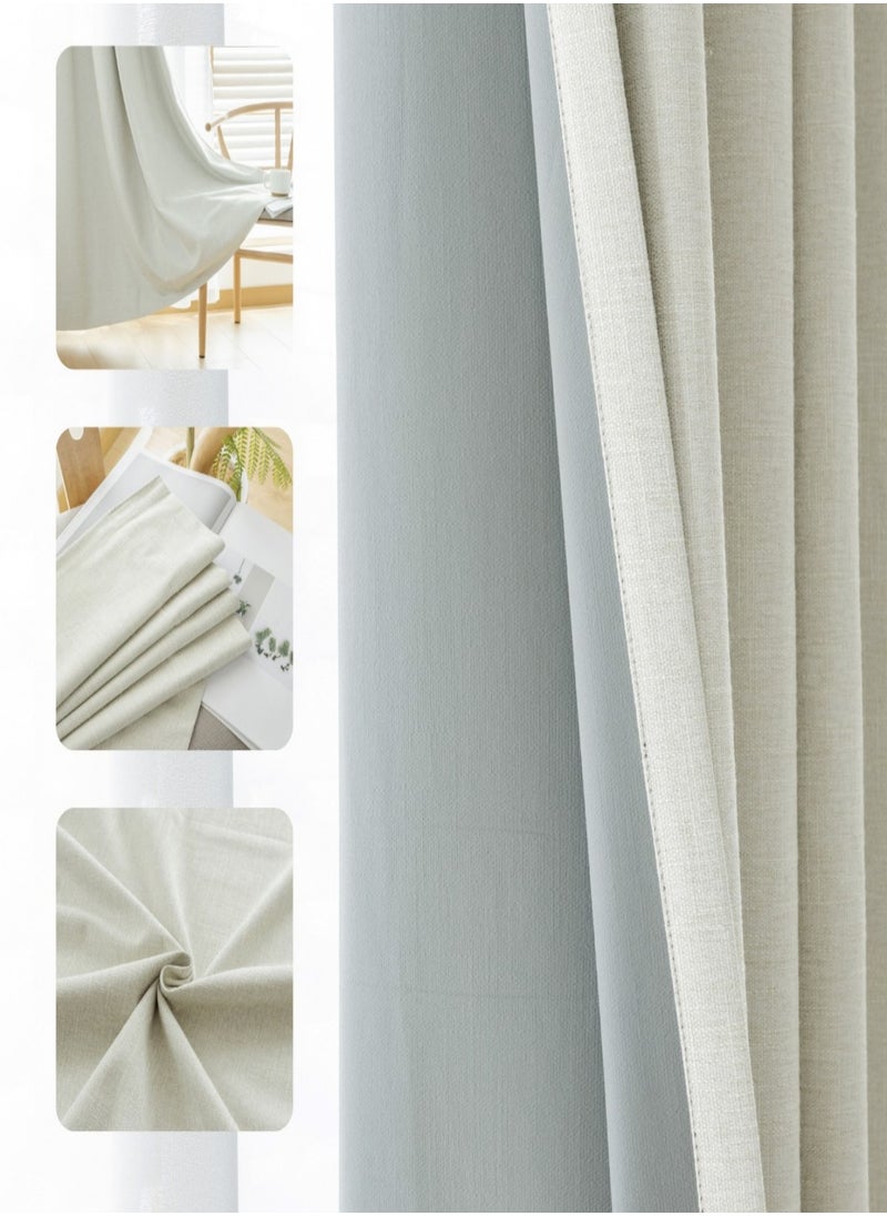 Golden Homee - Elegant Linen Block Out Curtain, Noise-reducing 1 Piece Pack - Image 1
