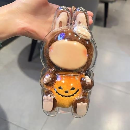 GerdfeiTawtab Clear Bag Keychain for 17CM Doll, Clear Doll Display Protective Cover, Hanging Figure Transparent Acrylic Case Storage Box for Fans Collector (Pumpkin) - Image 5