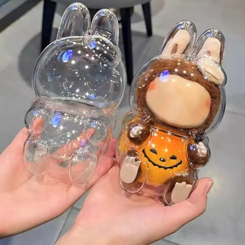 GerdfeiTawtab Clear Bag Keychain for 17CM Doll, Clear Doll Display Protective Cover, Hanging Figure Transparent Acrylic Case Storage Box for Fans Collector (Pumpkin) - Image 4