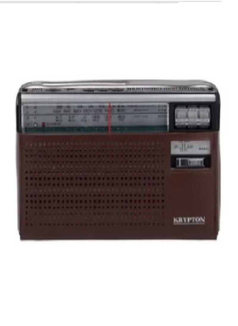 KRYPTON Portable Radio, 1200 mAh, Brown, KNR6330 