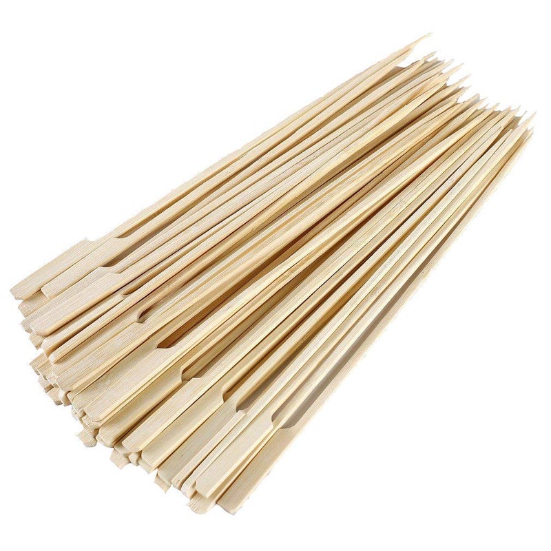 Gmark Bamboo Paddle Skewers 8 100pcBag Kabob  BBQ Skewers for Outdoor Grilling GM1076 - Image 1