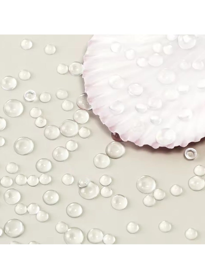 Goolsky 300Pcs Mermaid Rhinestones Clear Nail Art Decoration Mix Size 3D Nails Charms Flat Half Round Beads Summer Manicure Accessories - Image 4