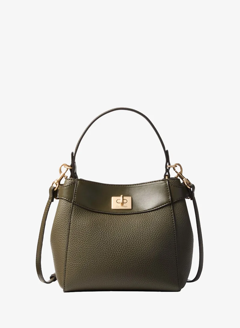 Calvin Klein Logo Turn Lock Crossbody Bag