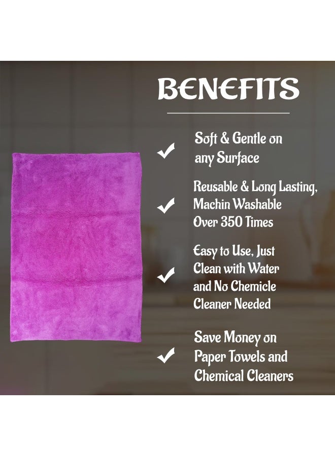 3XR Reusable & Long-Lasting Microfiber Cleaning Cloth | Ultra-Absorbent for Instant Water Absorption | Soft, Chemical-Free Multi-Surface Towel for Auto Detailing and Household Cleaning (40x60cm) - Image 4