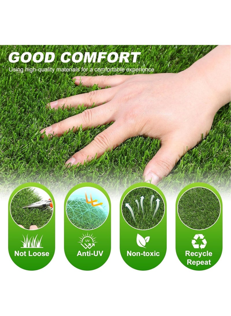 LINGWEI 9-Piece Artificial Grass Interlocking Tile Set Durable and Weather-Resistant Flooring for Indoor and Outdoor Decoration  - Image 3