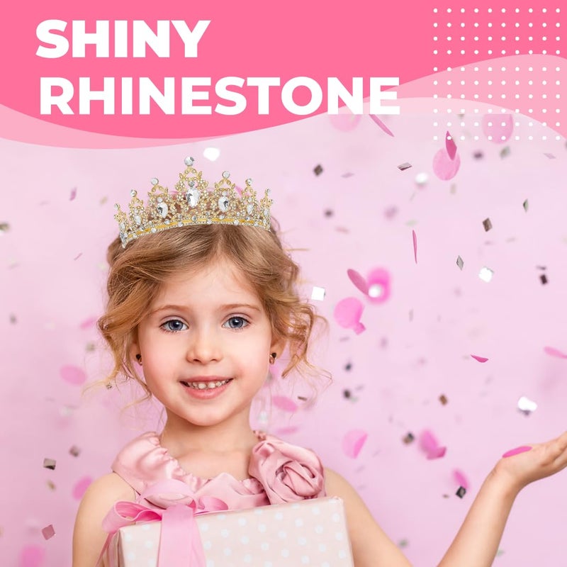 Papoopy Birthday Tiara Crown with Sash for Women, Headband Hair Accessories for Wedding Party Costume - Image 4