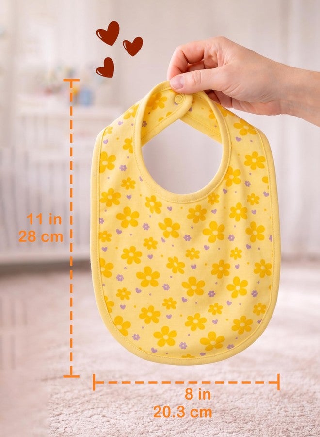 Kidbea Organic Cotton Baby Bib, Adjustable Snap Closure Soft Absorbent Feeding Bibs Apron for Newborns & Infants Child With Cute Prints | Reusable Baby Essential (Pack of 2) - Image 4