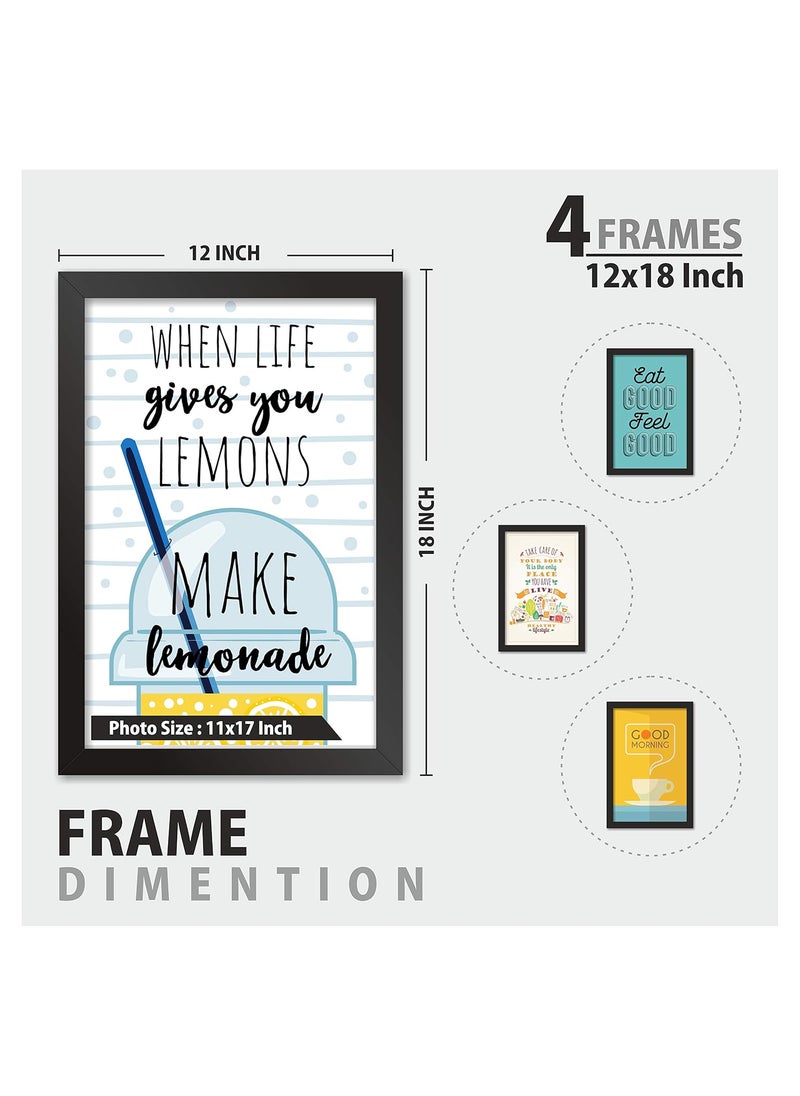 Paper Plane Design PAPER PLANE DESIGN Framed Posters Quotes 2 Sizes, Set of 8 (BLACK, KITCHEN)  - Image 5