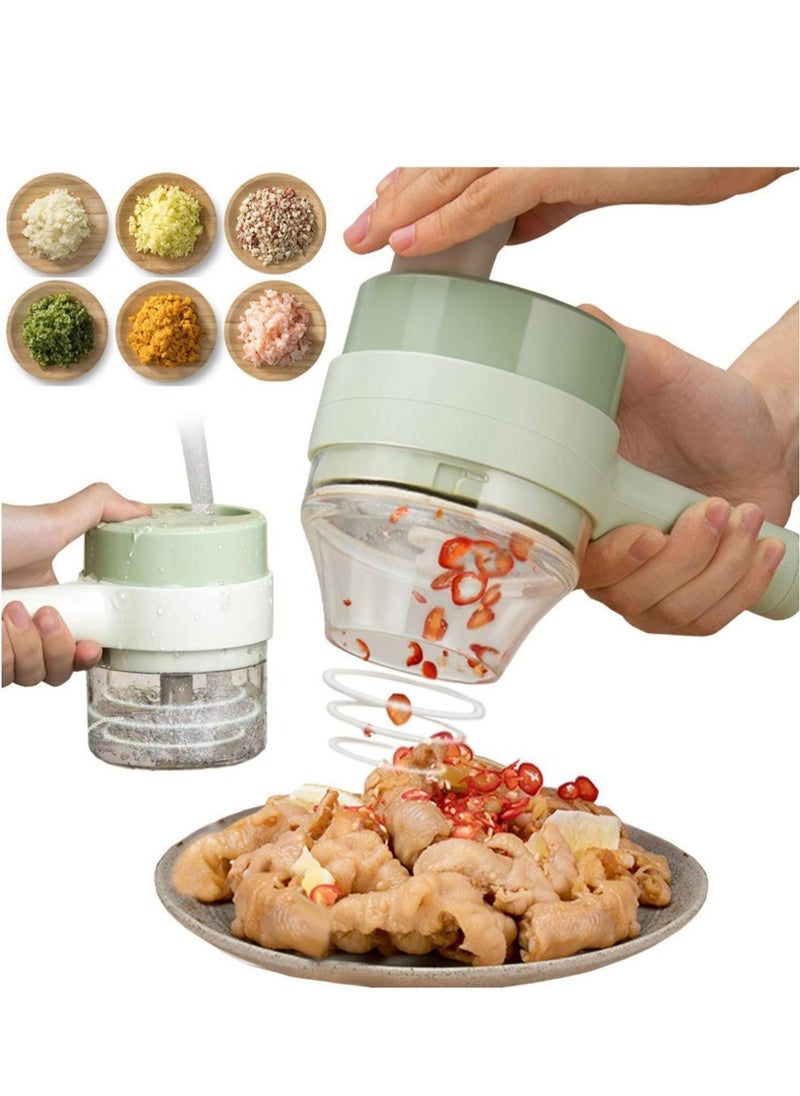 ELTRAZONE 4 in 1 Handheld Electric Vegetable Cutter Set, Vegetable Chopper, Garlic Slicer, Onion Chopper, Electric Food Chopper, Mini Food Slicer and Chopper.  - Image 1