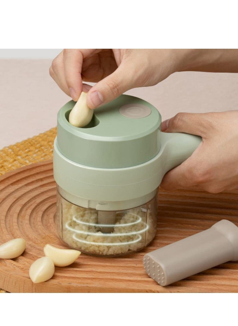 ELTRAZONE 4 in 1 Handheld Electric Vegetable Cutter Set, Vegetable Chopper, Garlic Slicer, Onion Chopper, Electric Food Chopper, Mini Food Slicer and Chopper.  - Image 3