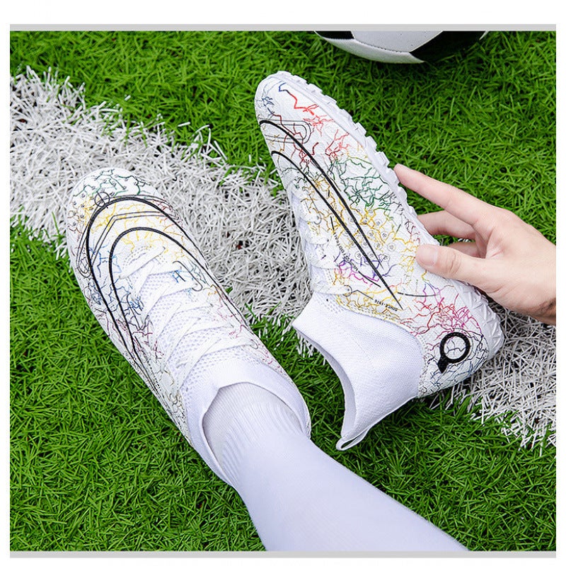Generation Football Shoes High-Top Children Tf Broken Nail Ag Long Nail Male And Female Young Students Training - Image 1