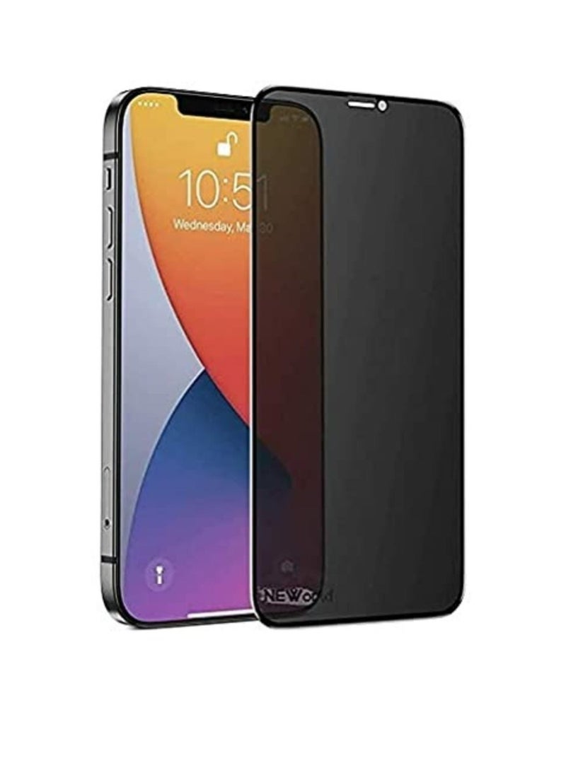 Raxoom Privacy Screen Protector for iPhone 12 Pro, [3D Touch] Anti Spy 9H Tempered Glass, Edge to Edge Full Cover Screen Protector Anti-Fingerprint Full Coverage (Black) - Image 1