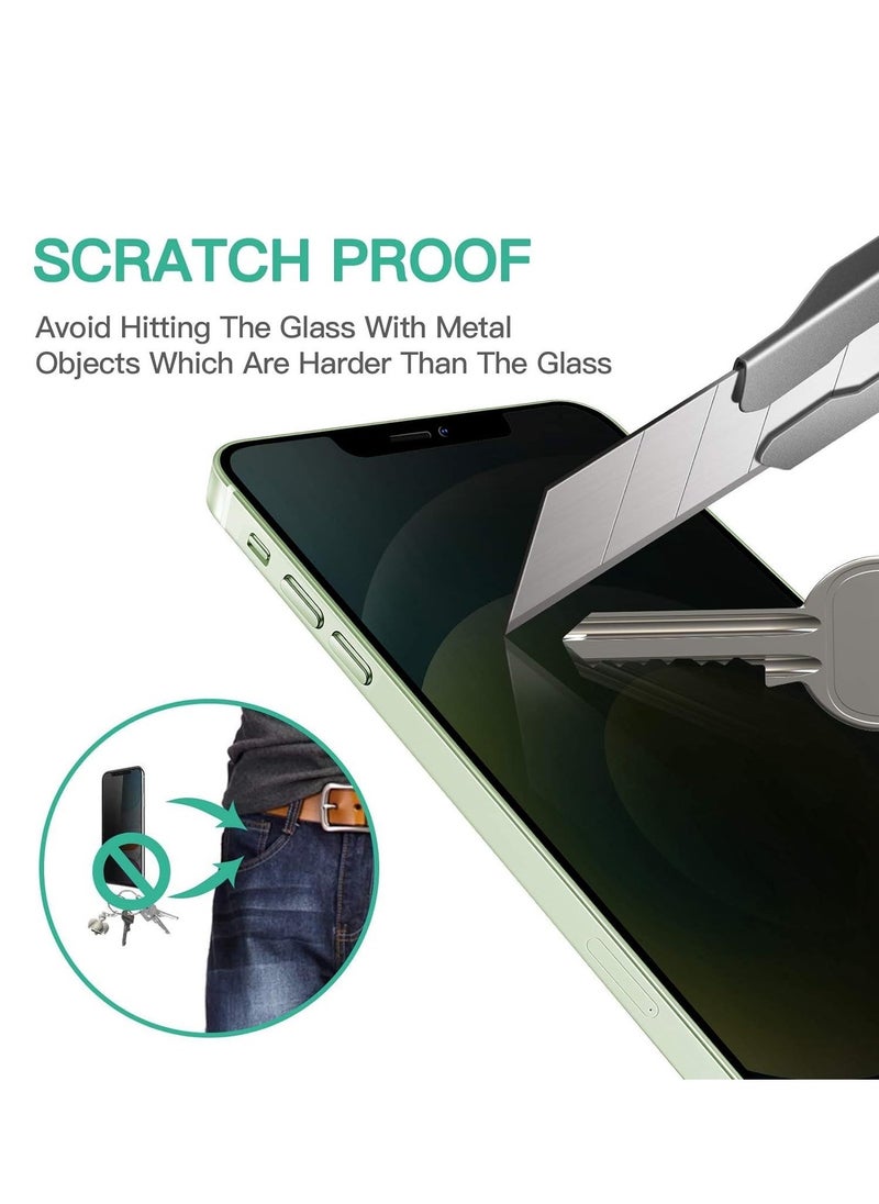 Raxoom Privacy Screen Protector for iPhone 12 Pro, [3D Touch] Anti Spy 9H Tempered Glass, Edge to Edge Full Cover Screen Protector Anti-Fingerprint Full Coverage (Black) - Image 3