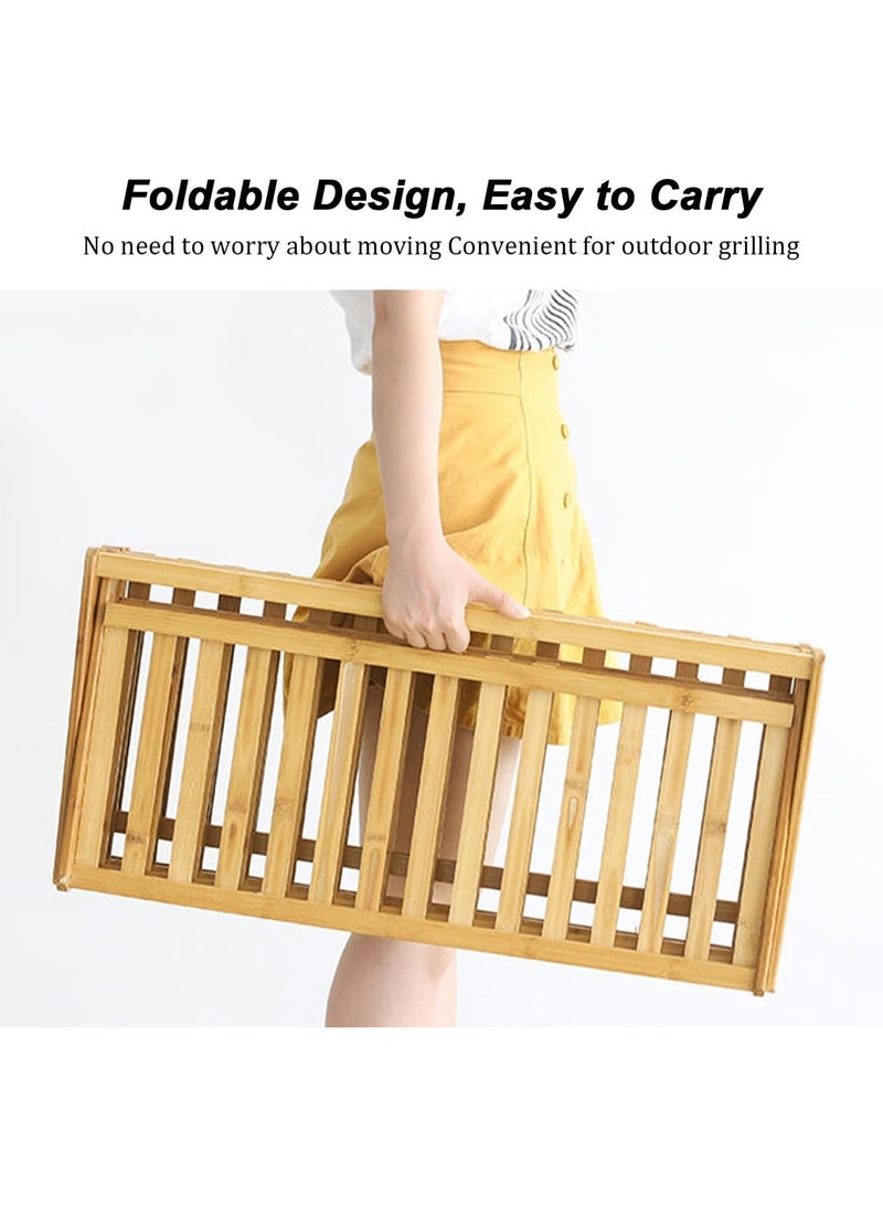 4 Tier Shoe Rack, Multi Tier  Bamboo Shoe Organizer Rack Multifunctional Storage Free Standing Shoe Shelf - Image 4