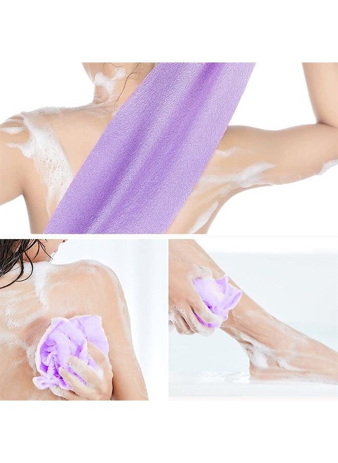 Linkidea 8 Pack Stretchable Pull Strap Exfoliating Towel Bulk Pack, Wholesale Multi-Pack Exfoliating Back Scrubber with Handles, Scrub Bath Washcloths, Deep Cleans Skin for Body Shower  - Image 2