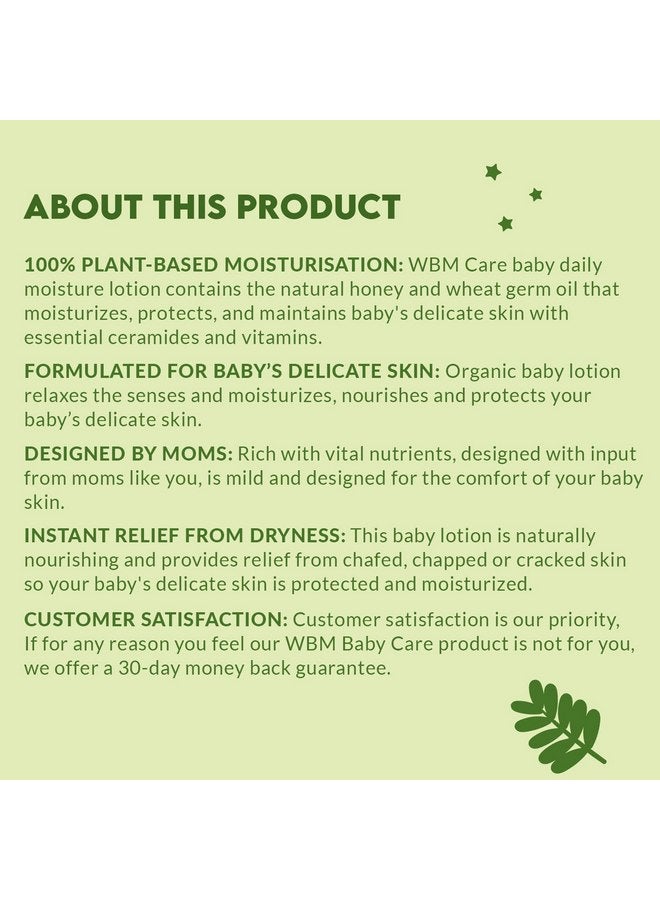 WBM Care Baby Lotion | Nourishes & Protects Deeply | Face & Body Lotion with Natural Honey and Wheatgerm Oil 6.8 oz (Pack of 3) - Image 5