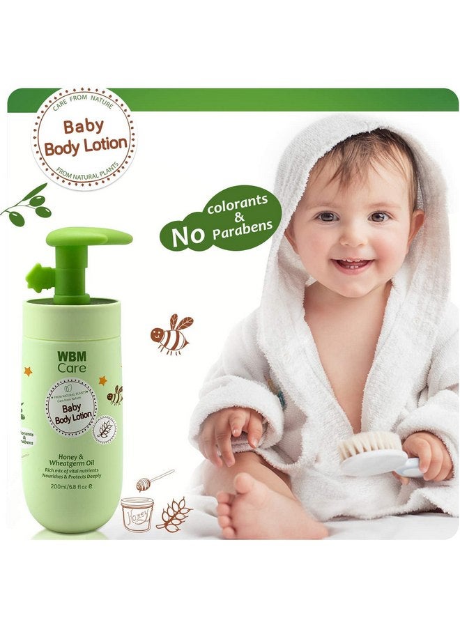 WBM Care Baby Lotion | Nourishes & Protects Deeply | Face & Body Lotion with Natural Honey and Wheatgerm Oil 6.8 oz (Pack of 3) - Image 3