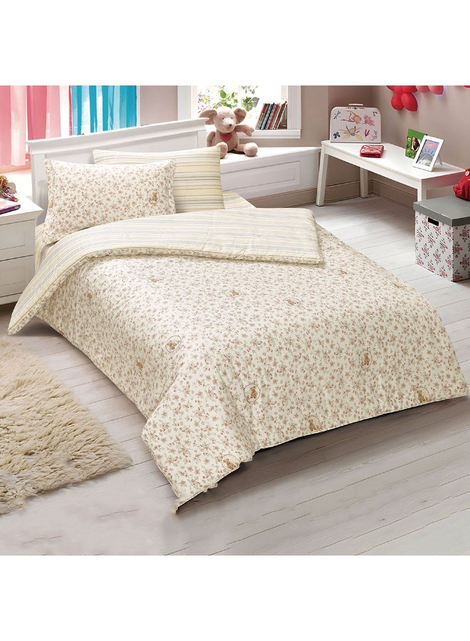 bukhamseen Perth Kids’ Cotton Bedding Set – 4 Pieces, Single Size, Super Soft with Stitched Filling - Image 1