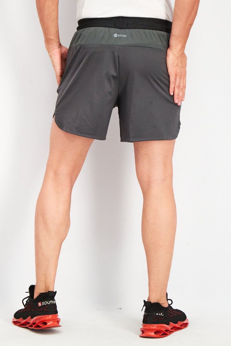 Adidas Men Sportswear Fit 5 Inseam Zipped Pocket Training Shorts, Grey - Image 4