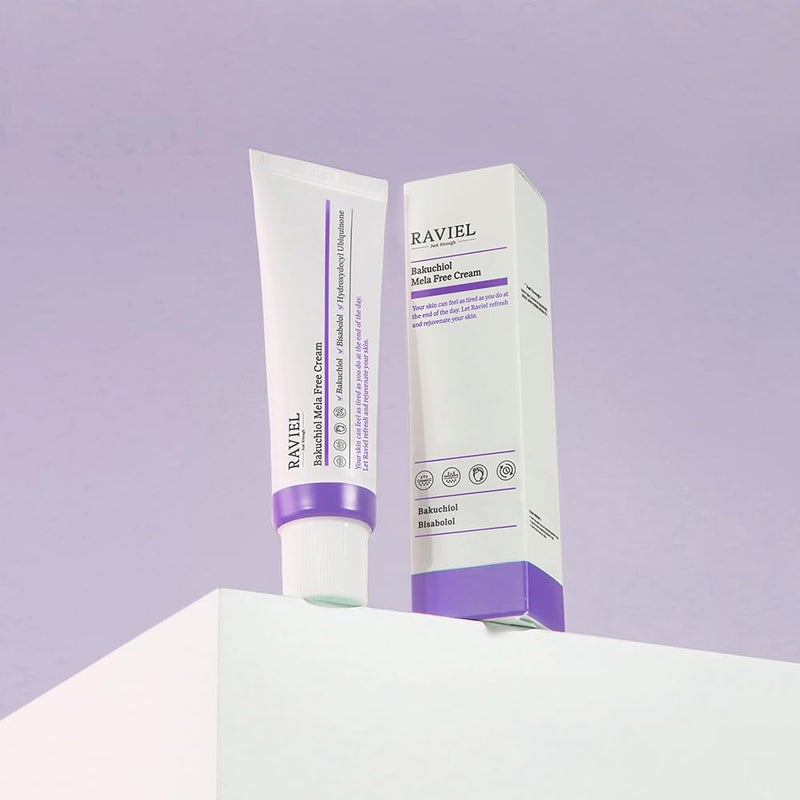RAVIEL Dark Spot & Melasma Bakuchiol Mela-Free Cream â€“ Bakuchiol + Vitamin Complex for Bright, Even Skin | Deep Hydration for Dry, Sensitive Skin | Gentle Anti-Wrinkle Korean Moisturizer, 1.7 fl oz - Image 3