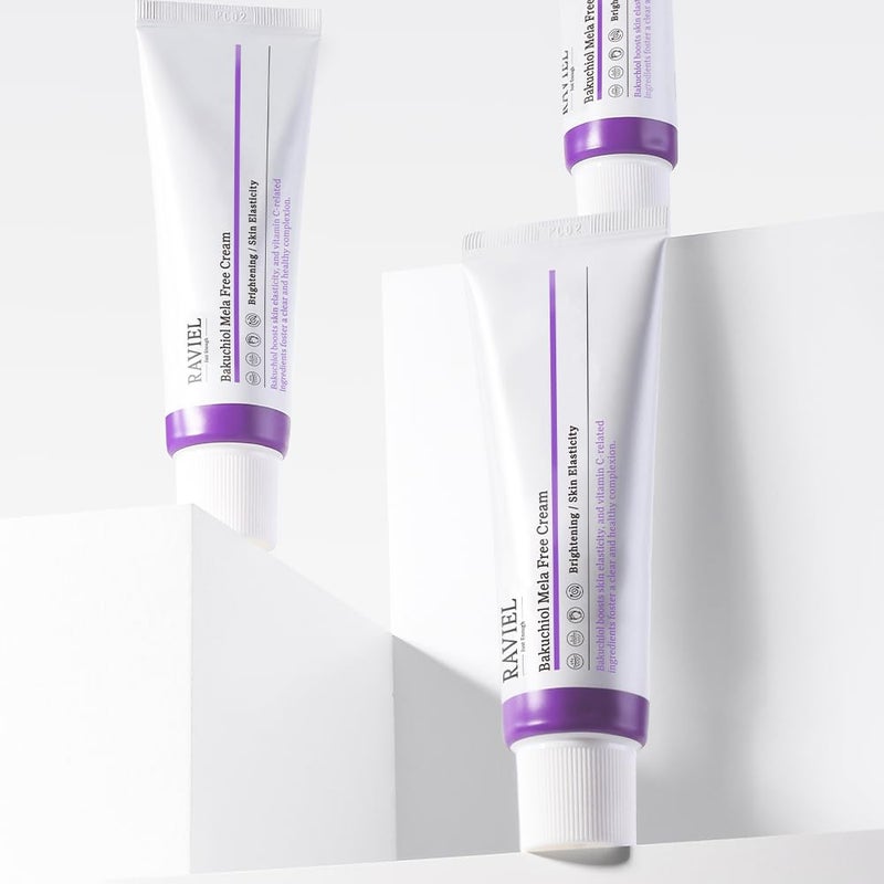 RAVIEL Dark Spot & Melasma Bakuchiol Mela-Free Cream â€“ Bakuchiol + Vitamin Complex for Bright, Even Skin | Deep Hydration for Dry, Sensitive Skin | Gentle Anti-Wrinkle Korean Moisturizer, 1.7 fl oz - Image 2