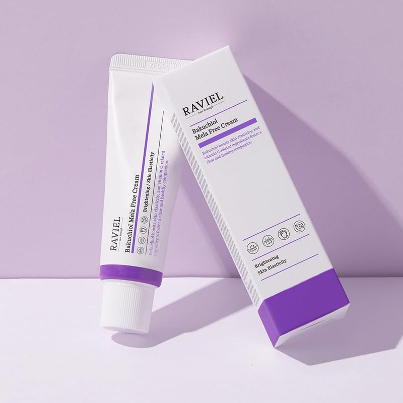 RAVIEL Dark Spot & Melasma Bakuchiol Mela-Free Cream â€“ Bakuchiol + Vitamin Complex for Bright, Even Skin | Deep Hydration for Dry, Sensitive Skin | Gentle Anti-Wrinkle Korean Moisturizer, 1.7 fl oz - Image 5