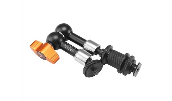 E-IMAGE EI-A49 7" Adjustable Friction Articulating Magic Arm | with Cold Shoe Mount & Standard 1/4"-20 Threaded Screw Adapter | for LCD Monitor/LED Lights/DSLR/Camera | Payload 3kg - Image 4
