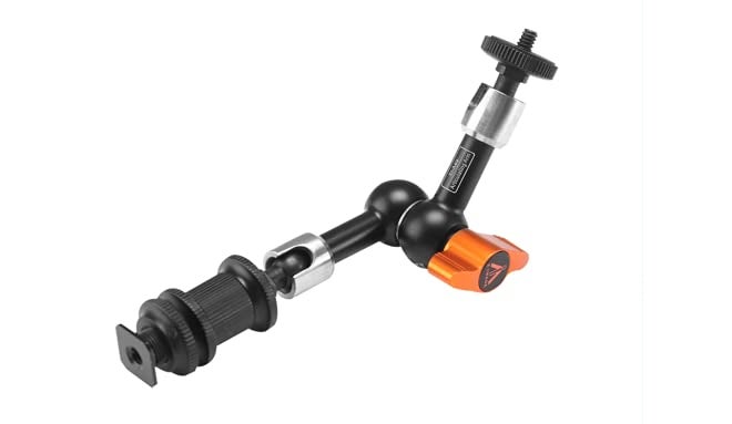 E-IMAGE EI-A49 7" Adjustable Friction Articulating Magic Arm | with Cold Shoe Mount & Standard 1/4"-20 Threaded Screw Adapter | for LCD Monitor/LED Lights/DSLR/Camera | Payload 3kg - Image 1