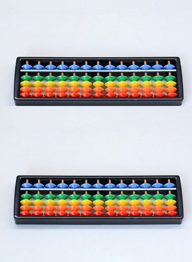 erorex Abacus 13 Rod Multicolor Kit Japanese Soroban Calculator for Visual Math Aid Learning 2 pieces - Image 2