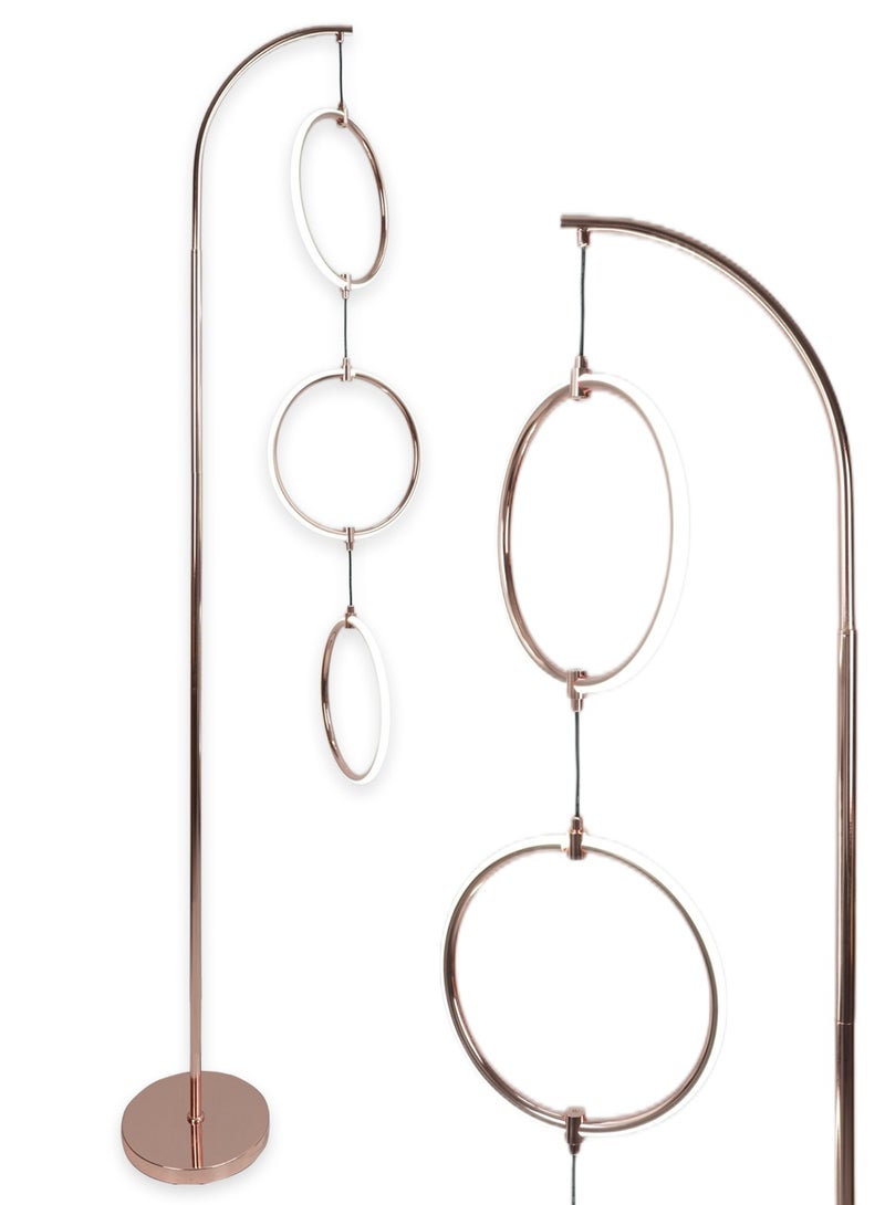 Onelight Creative 3-Circle Floor Lamp For Home Bedroom and Living Room, Adjustable White Light and Warm Light, with Foot Switch - Image 1