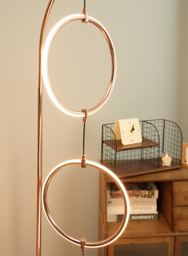 Onelight Creative 3-Circle Floor Lamp For Home Bedroom and Living Room, Adjustable White Light and Warm Light, with Foot Switch - Image 5