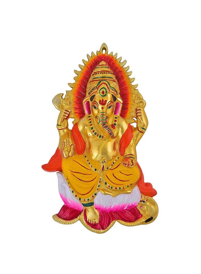 Toolart® Decorative Lord Ganesh Ji Big Aluminium Wall Hanging Showpiece Figurine for Home Décor/Gift Loved Once (Dimension: Length - 10, Width - 2, Height - 16 Inch) - Image 1